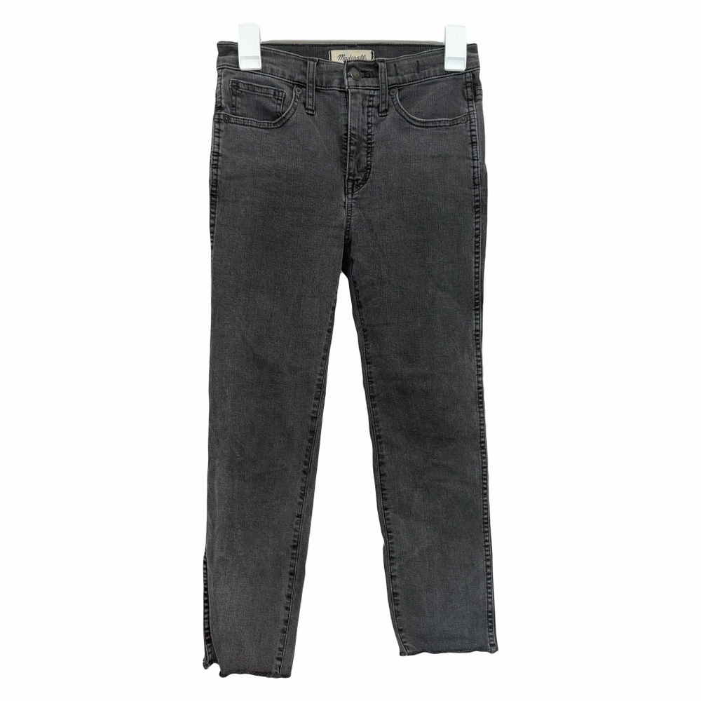 Madewell Stovepipe Washed Black Ankle Straight Leg Jeans Size 25 Petite